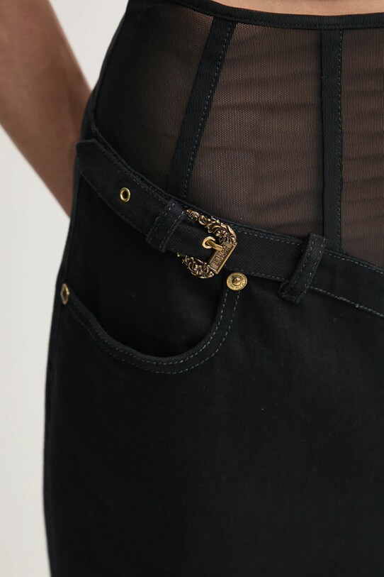 Versace Jeans Couture fusta jeans negru 78HAE853.DW040L54