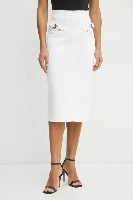 Versace Jeans Couture spódnica jeansowa casual biały 78HAE85E.EW015TC2