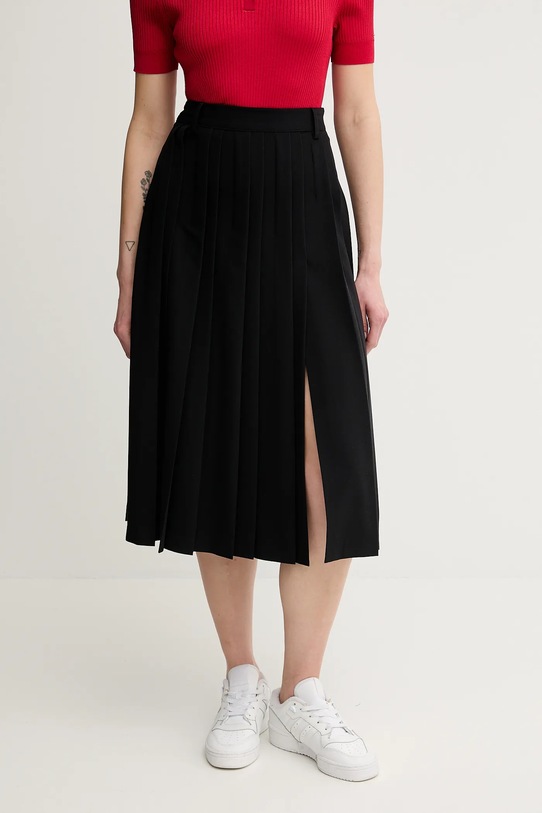 Sisley fustă uni negru 4KVXL002M