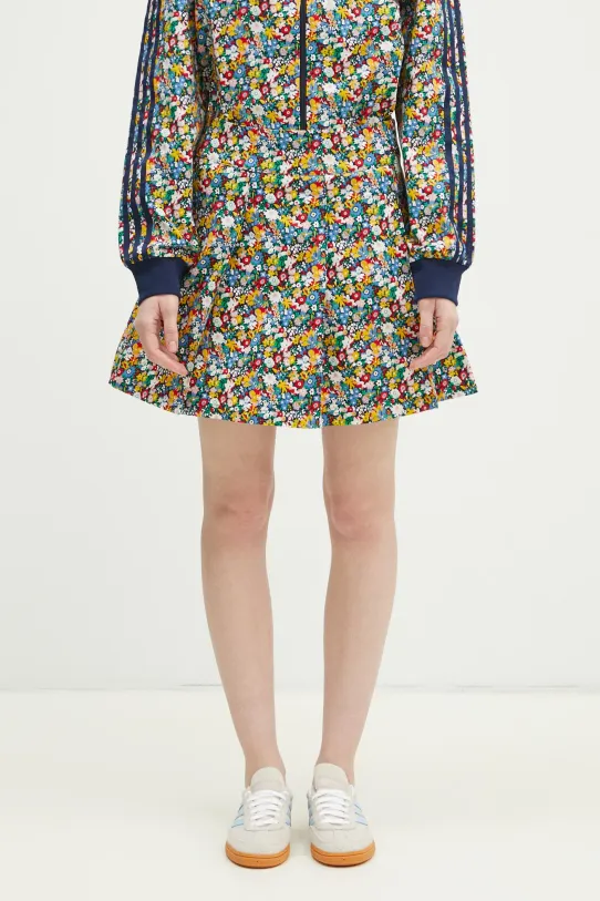 adidas Originals cotton skirt Liberty cotton blue JC7774