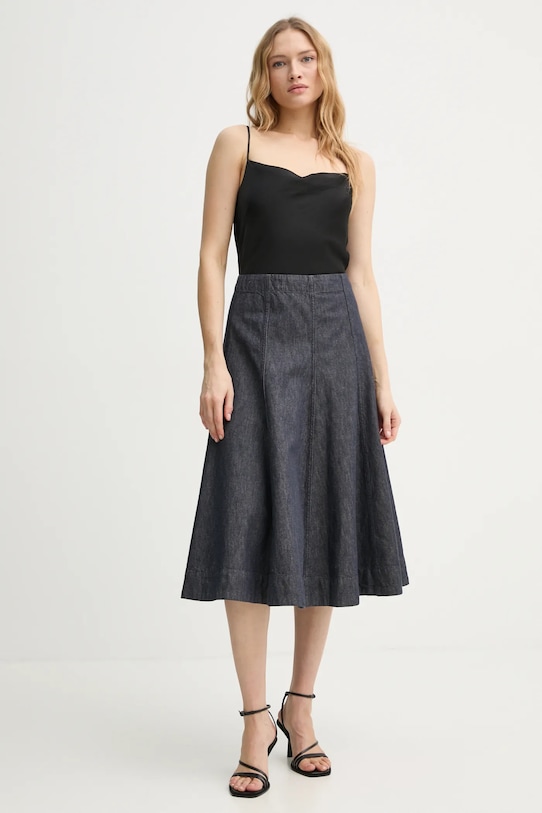 Theory farmer szoknya O1104302 sötétkék SS25