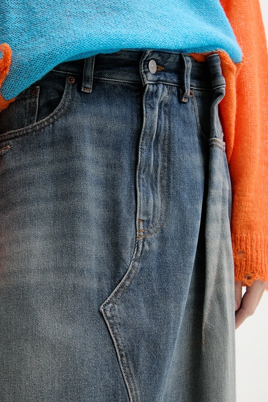 MM6 Maison Margiela spódnica jeansowa niebieski S52ME0022.M30017