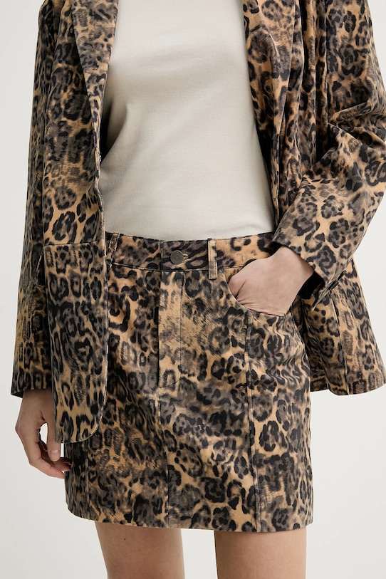 Gestuz fusta de piele animal bej 10910458