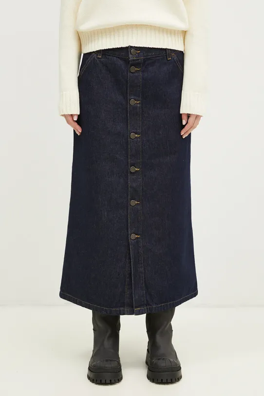 Дънкова пола Carhartt WIP Marvin Skirt памук син I034647.102