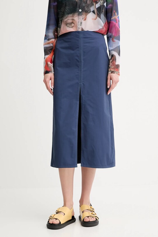 Sunnei gonna midi blu navy RTWWSKR024