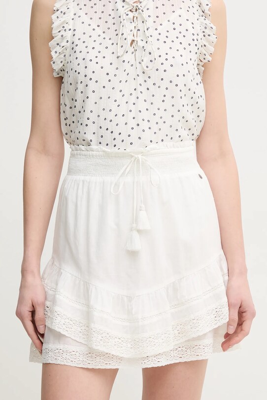 Pepe Jeans spódnica bawełniana ELENA bawełna biały PL901188