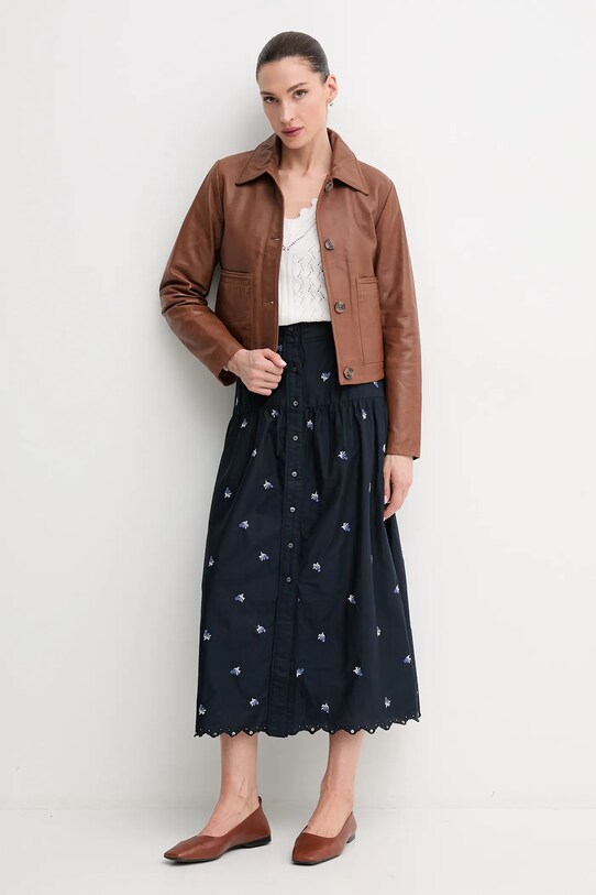 Bavlnená sukňa Pepe Jeans EVEN PL901217 tmavomodrá SS25