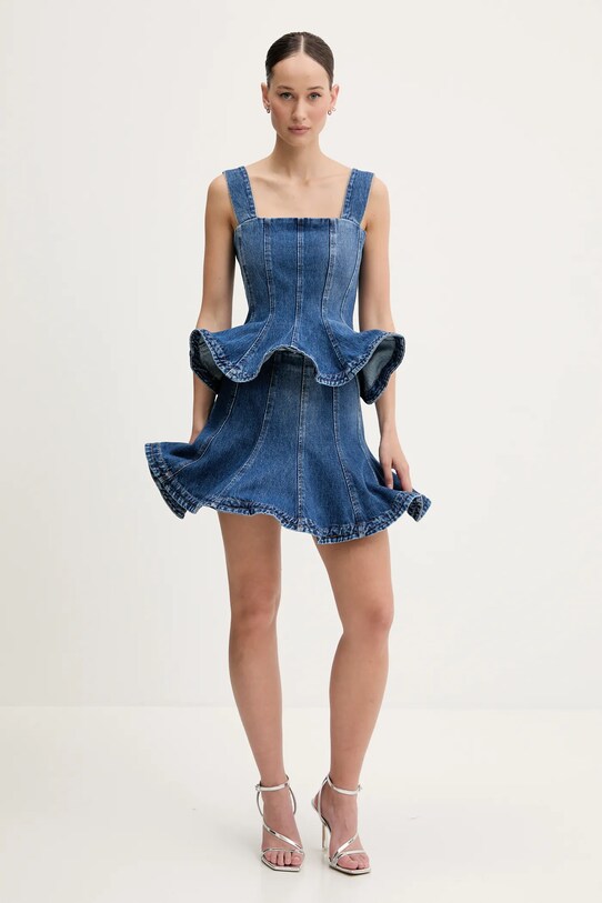 MSGM spódnica jeansowa 3842MDD231.257242 niebieski SS25