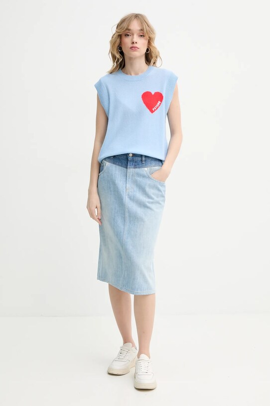 Iceberg fustă din denim C071.0188 albastru SS25