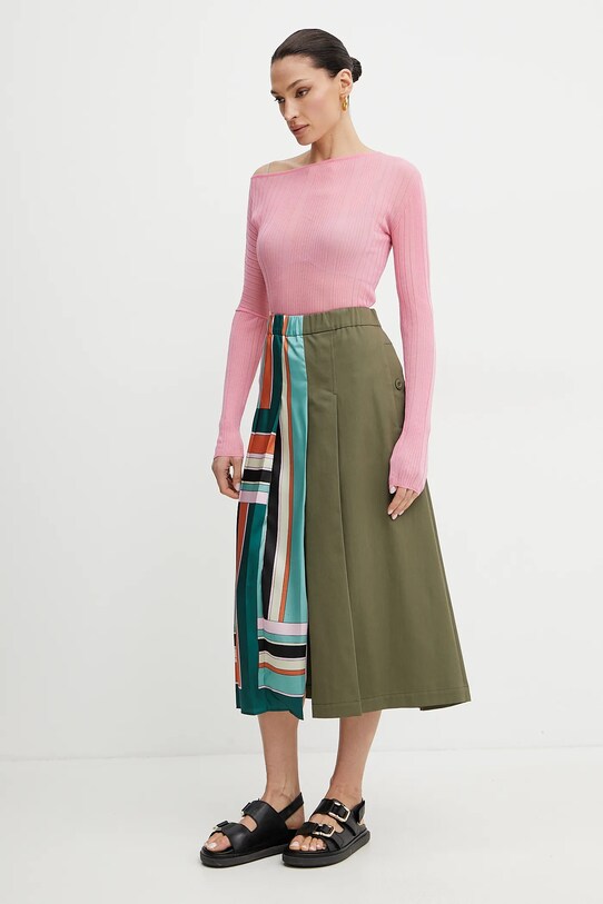 Weekend Max Mara fustă 2515101031600 verde SS25