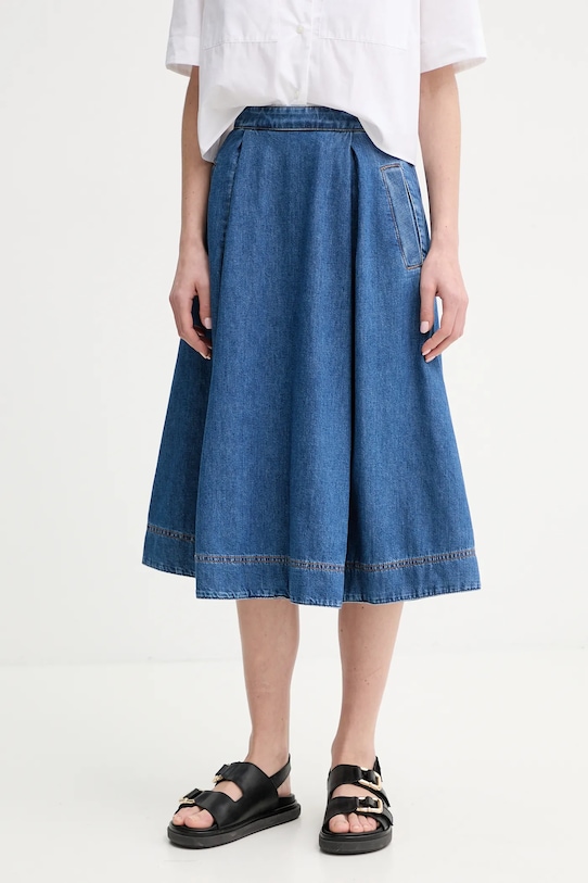 Traper suknja Weekend Max Mara bez uzorka plava 2515101016600