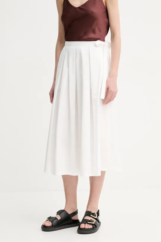 Weekend Max Mara spódnica bawełniana bawełna biały 2515101032600