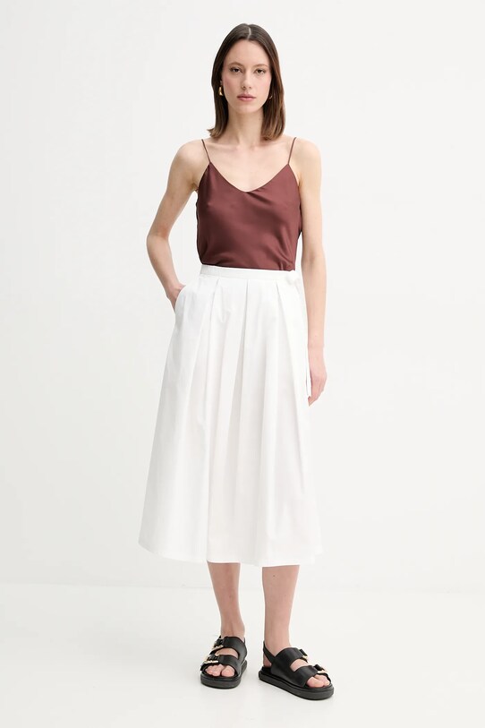 Bavlněná sukně Weekend Max Mara 2515101032600 bílá SS25