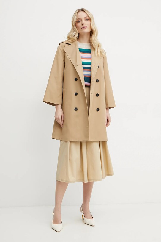 Bavlněná sukně Weekend Max Mara 2515101032600 béžová SS25
