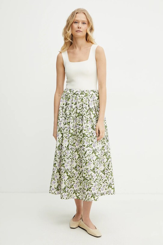 Бавовняна спідниця Weekend Max Mara 2515101092600 бежевий SS25