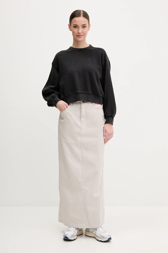 Bavlnená sukňa adidas Originals AOP MAXI SKIRT JC8854 béžová SS25
