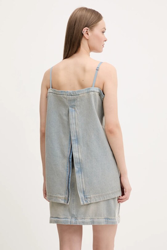 Одежда Джинсовая юбка adidas Originals DENIM ZIP SKIRT JX9215 голубой