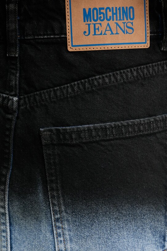 Хлопковая джинсовая юбка Moschino Jeans голубой 0104.3719