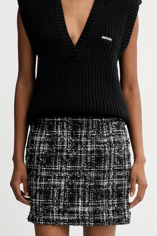 Rotate fusta Boucle Mini imprimeu negru 113556000