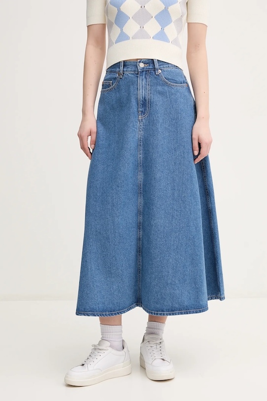 Rifľová sukňa United Colors of Benetton rifľovina modrá 43C8D004K