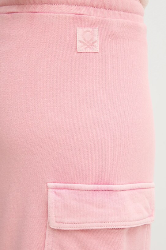 United Colors of Benetton fustă din bumbac roz 39BLD000E
