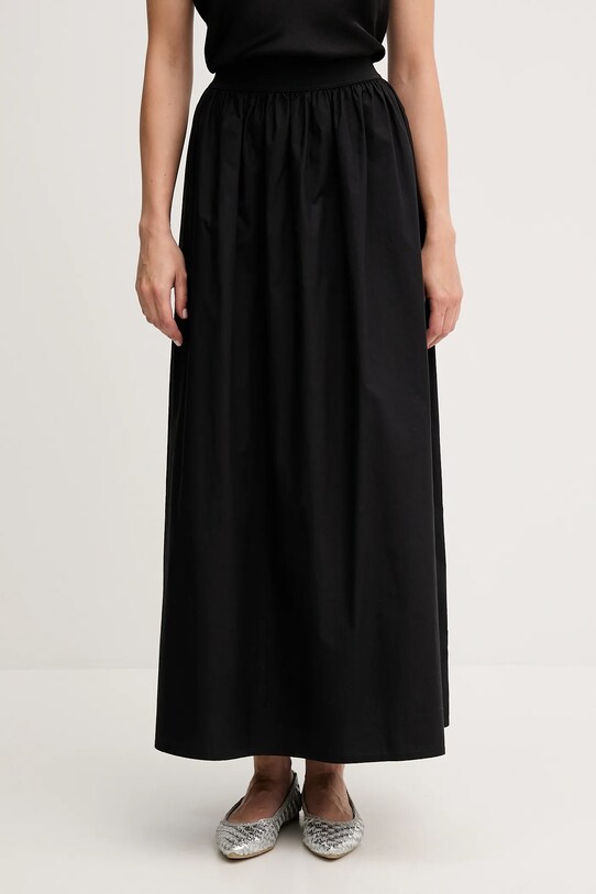 United Colors of Benetton gonna in cotone maxi nero 4TPUD004I