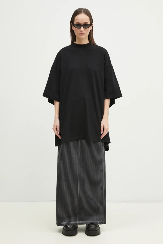 adidas Originals spódnica bawełniana Aop Maxi Skirt JJ3142 szary