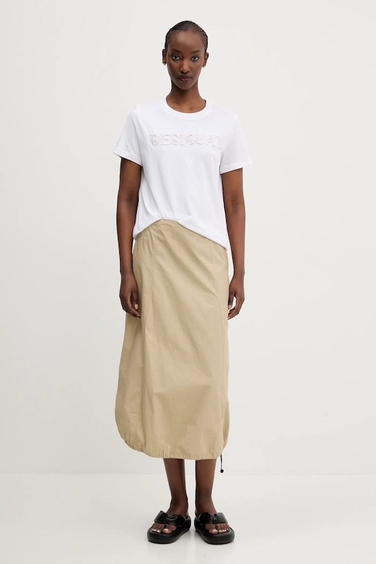 Desigual szoknya BECQUER 25SWFW02 bézs SS25