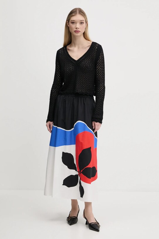 Desigual gonna in cotone FLOR ONDAS_LACROIX 25SWFW14 nero SS25
