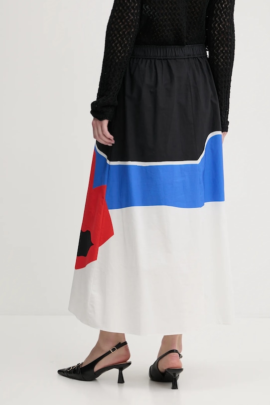 Odjeća Pamučna suknja Desigual FLOR ONDAS_LACROIX 25SWFW14 crna