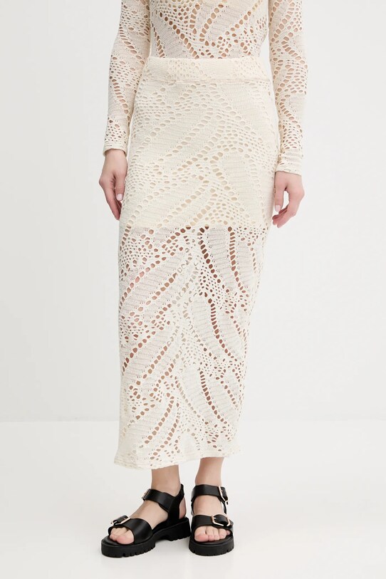 Desigual spódnica WOOLF casual beżowy 25SWFK04