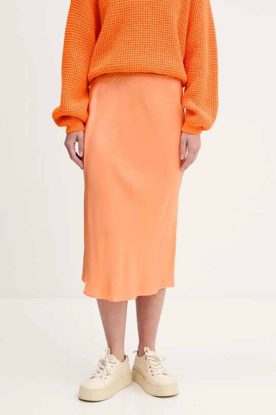 American Vintage fustă uni portocaliu VOO13AE25