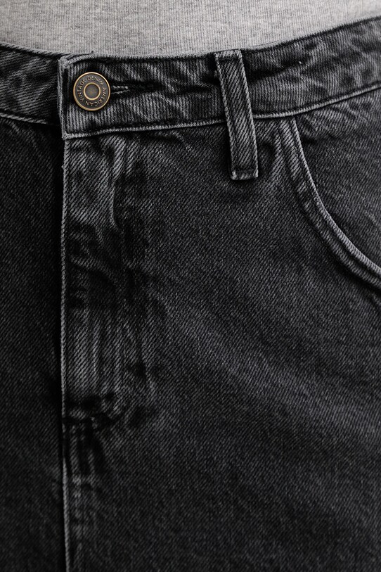 American Vintage fustă jeans gri YOP13DE25