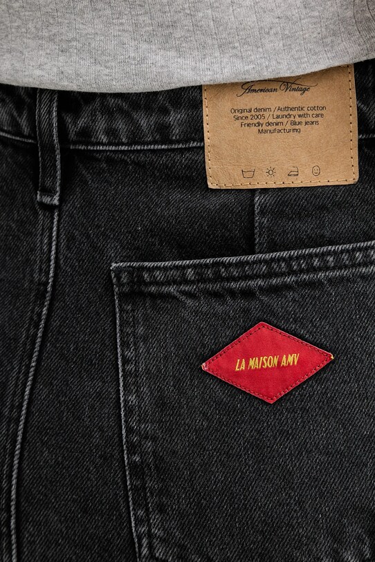 American Vintage spódnica jeansowa YOP13DE25 szary