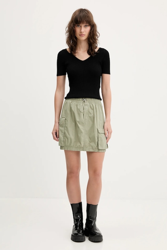 Bavlněná sukně Hugo Blue 50538401 zelená SS25