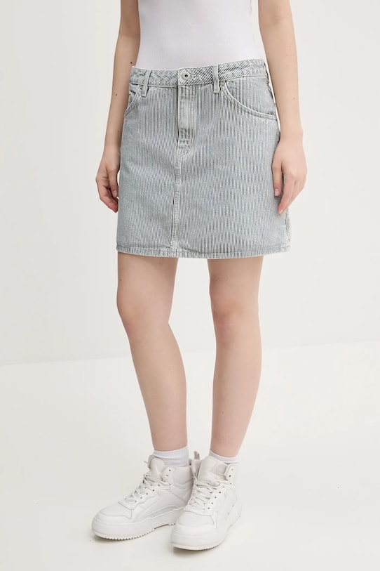Hugo Blue fustă din denim curele albastru 50537444