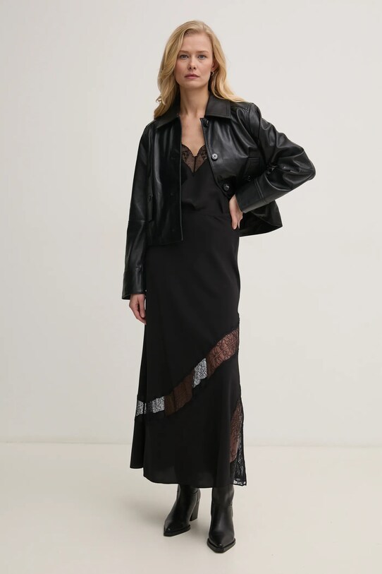 Svilena suknja ZADIG&VOLTAIRE WWSK00364.19W.001 crna SS25