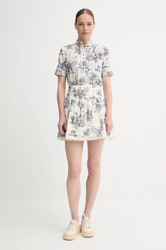 Bavlnená sukňa ZADIG&VOLTAIRE WWSK01604.102 béžová SS25