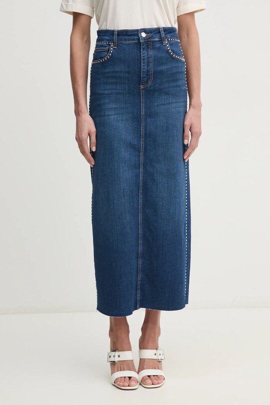 Liu Jo spódnica jeansowa tkanina niebieski UA5182.D4811