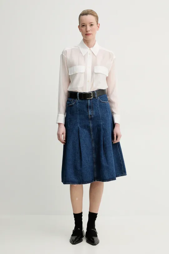 Levi's spódnica jeansowa PLEATED MIDI SKIRT 001VN granatowy SS25