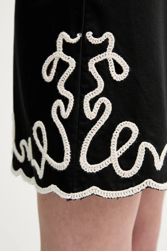 BOSS Orange fustă din bumbac negru 50540412