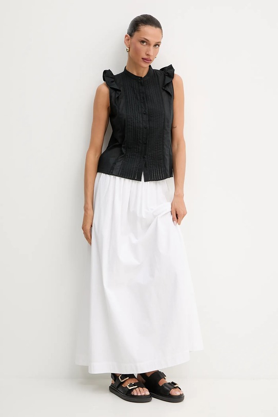 BOSS Orange fustă din bumbac 50543982 alb SS25