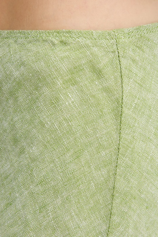 Samsoe Samsoe fustă din in SAAGNETA verde F24200182