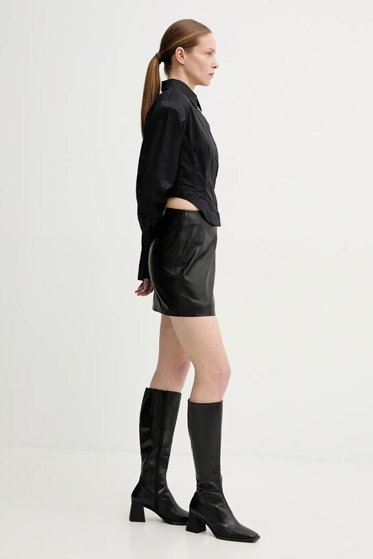 Remain spódnica skórzana 502708100 czarny SS25