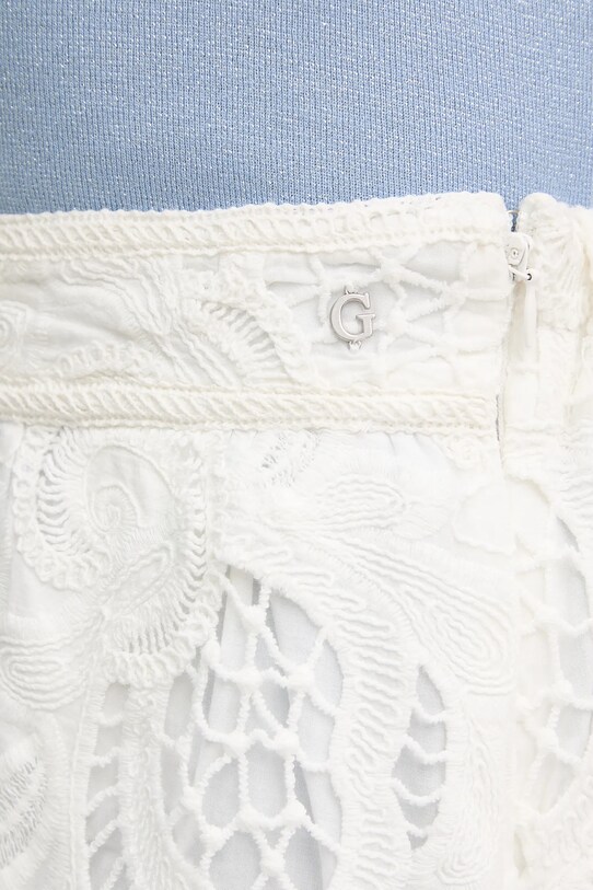 Guess spódnica bawełniana DOMITILLE W5GD1S.WH521 beżowy