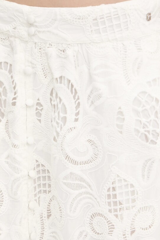 Guess spódnica bawełniana DOMITILLE beżowy W5GD63.WH521