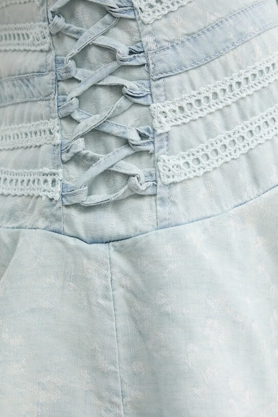 Guess fustă din amestec de in TAINA W5GD85.D5N81 albastru