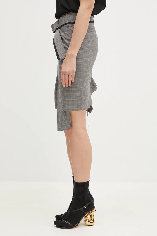 Ottolinger spódnica z domieszką wełny Drape Pencil 123.300523.02 szary SS25