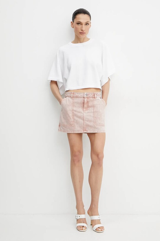 MICHAEL Michael Kors spódnica jeansowa MS570IY4LN pomarańczowy SS25