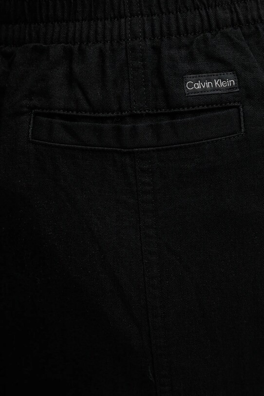 Пола с лен Calvin Klein Jeans черен J20J225327